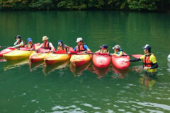 親子がカヌー体験